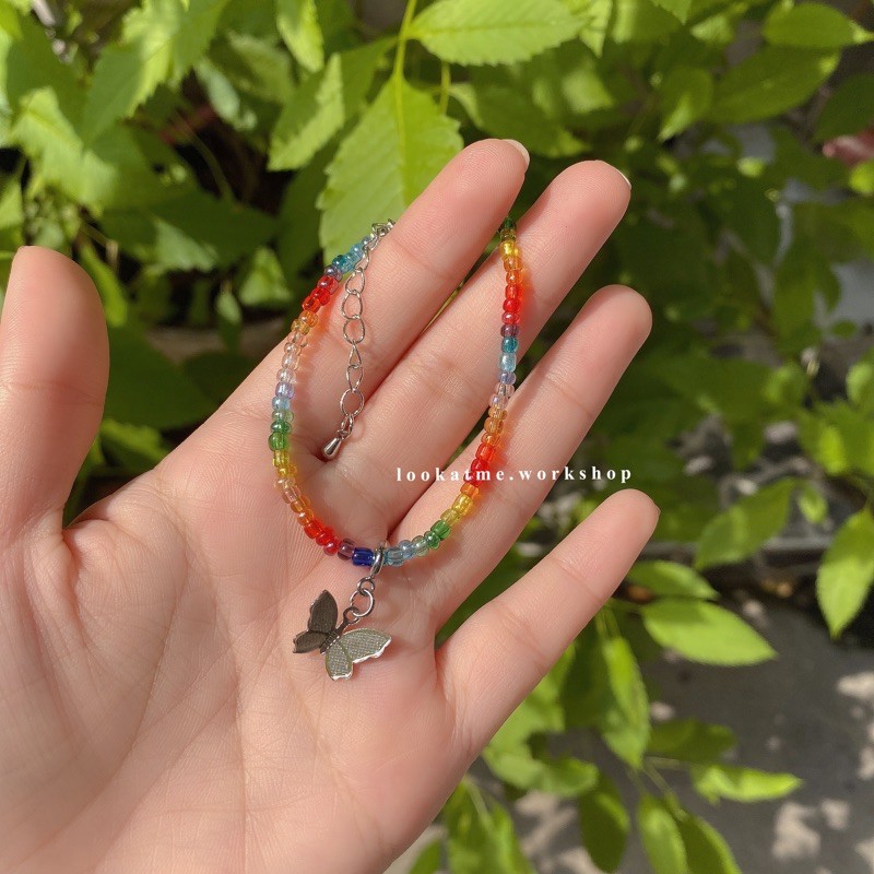 [ Hàng Thiết Kế ] Vòng tay / Dây chuyền / Lắc chân handmade Lookatme Rainbow