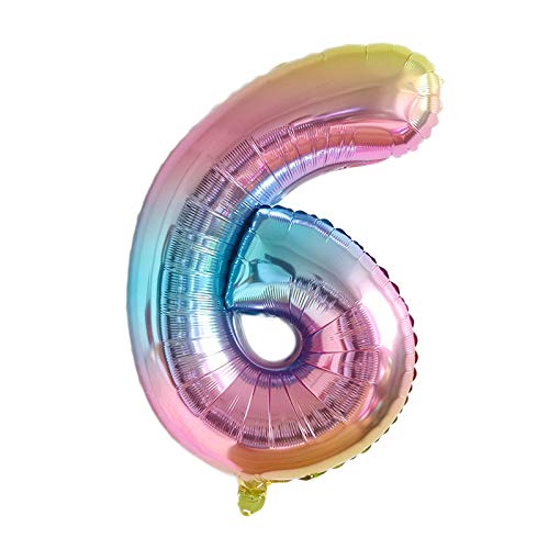 Bóng Bay Kỹ Thuật Số 32 Inch Màu Sắc Gradient Độc Đáo Trang Trí Tiệc Sinh Nhật