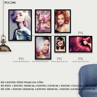 Bộ Khung Ảnh Treo Tường Trang Trí Salon Tóc Nữ, cửa hàng làm tóc đẹp - Khung Hình Phạm Gia PGC296