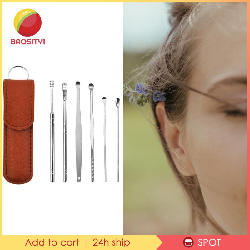 [Hàng mới về] Bộ 6 dụng cụ ngoáy tai vệ sinh dễ sử dụng dành cho nam và nữ