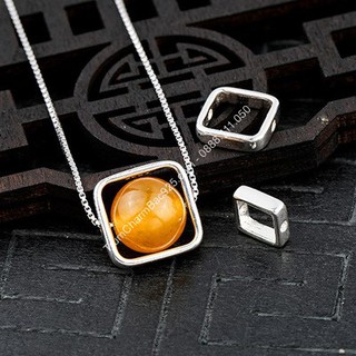 Charm bạc s925 bọc Vuông CH009