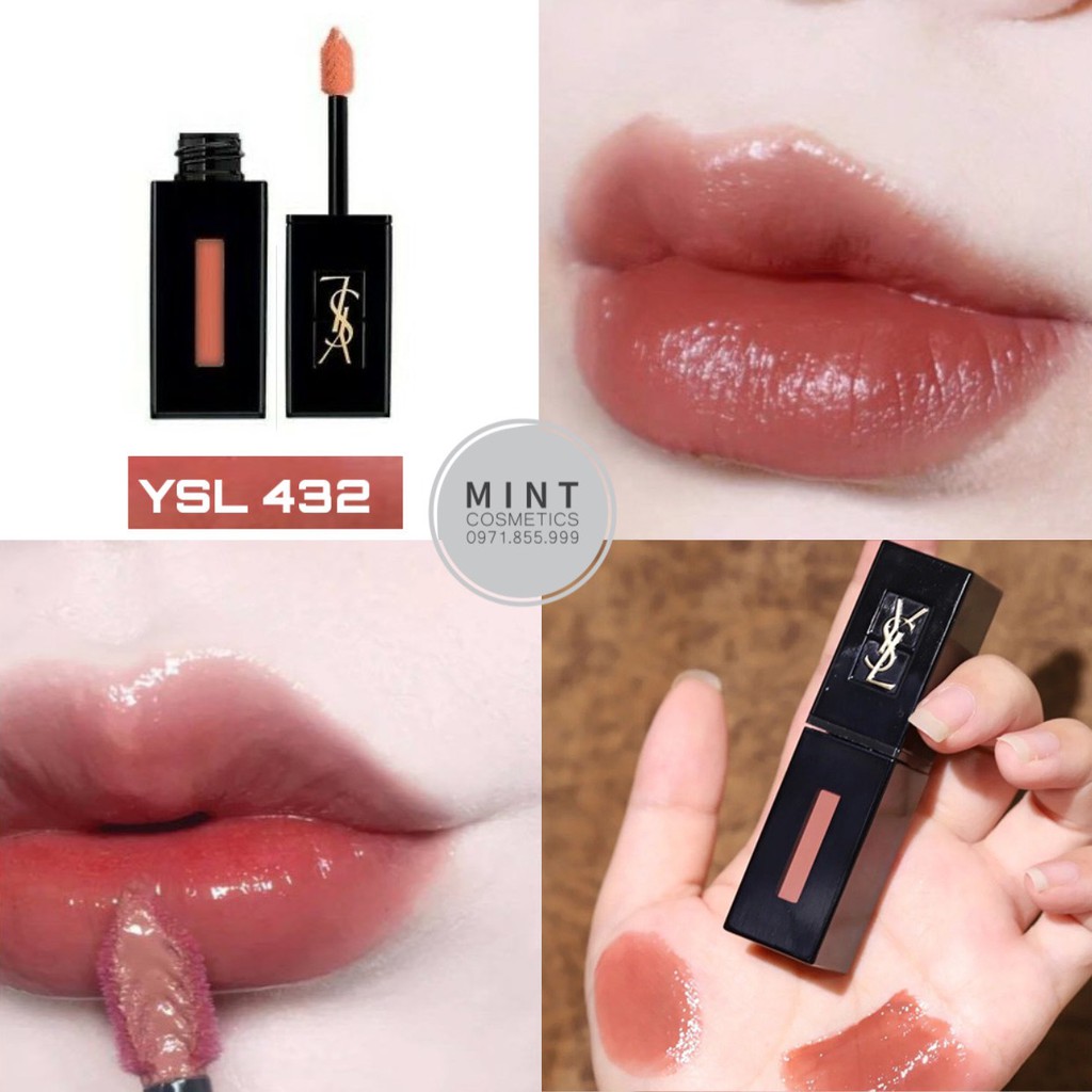 Son YSL Vinyl Cream Lip Stain, Son Kem YSL VINYL, YSL Velvet Cream Hàng Đủ Bill Bao Check