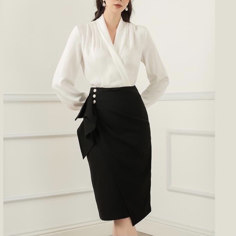 Chân váy G139 che bụng tôn vòng eo cho các chị em chất vải không bai không xù - GEM Fashion