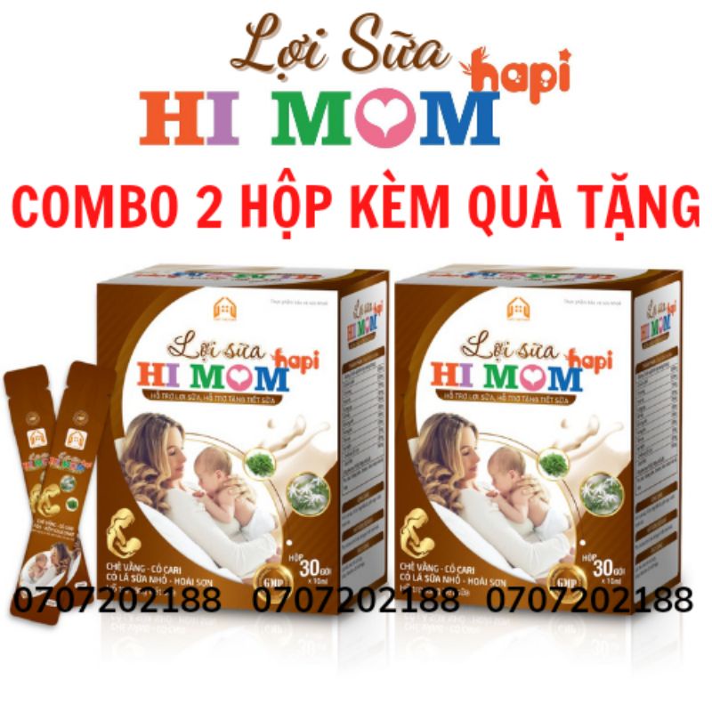 Combo 2 Hộp Lợi Sữa Hi Mom - Giúp Gọi Sữa Về, Mát Sữa, Thông Tắc Tuyến Sữa