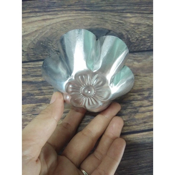 BỘ 10 KHUÔN NHÔM ĐỔ RAU CÂU, LÀM BÁNH BÒ BÁNH DA LỢN HÌNH HOA MAI ĐẠI 8.5 CM