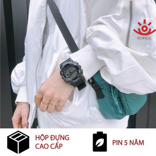 Đồng hồ thể thao nam nữ cao cấp chống nước màu đen