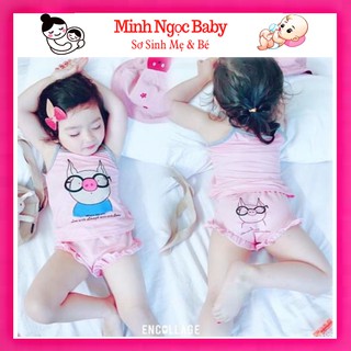 Quần áo trẻ em🌺freeship🌺bộ 2 dây hình heo kute