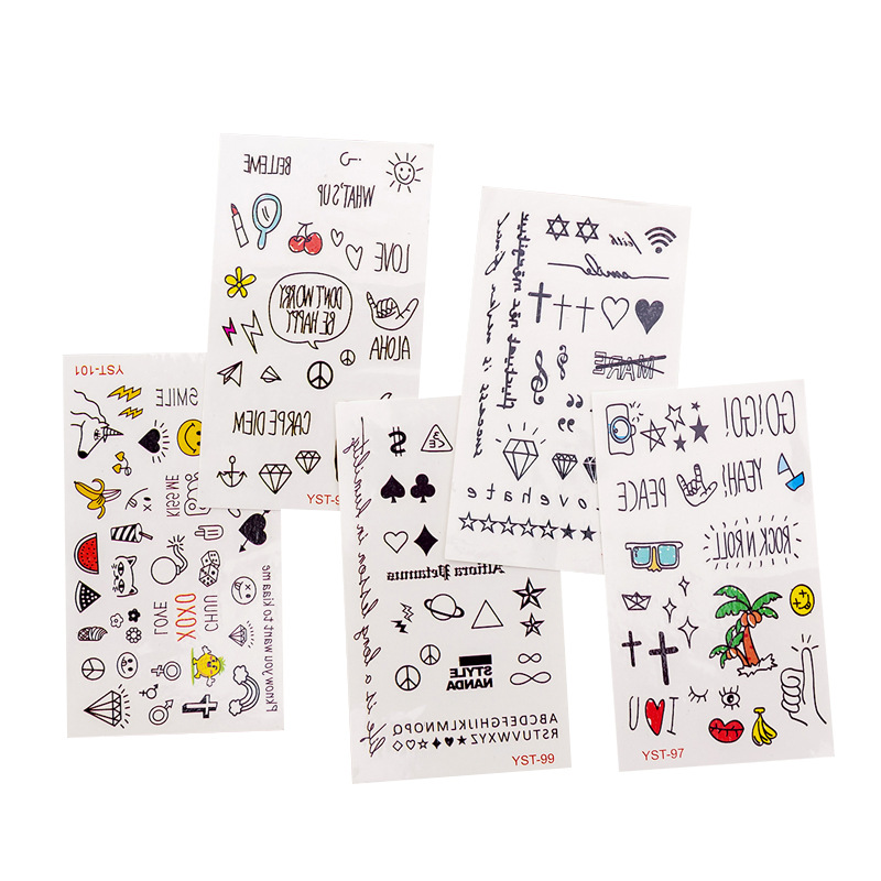 Hình xăm dán tạm thời chống thấm nước họa tiết hoạt hình phong cách Hàn Quốc