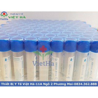 Ống nghiệm nhựa EDTA chống đông máu nắp xanh