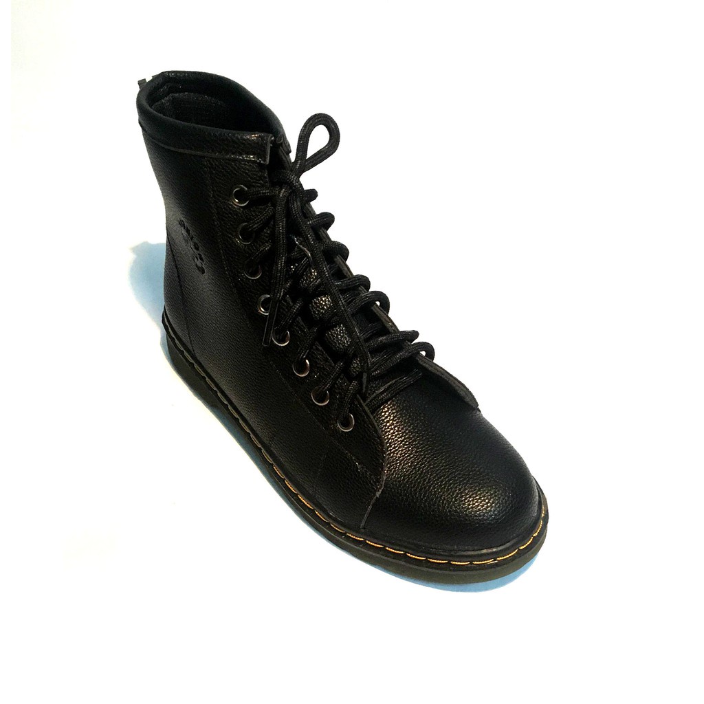 Giày boot nam cổ ngắn da sần HB5021 - Đen .