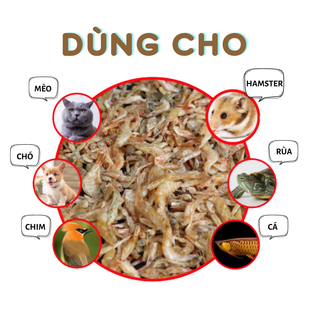 TÔM KHÔ CHO CHÓ MÈO HAMSTER SÓC RÙA CÁ GÓI 40g