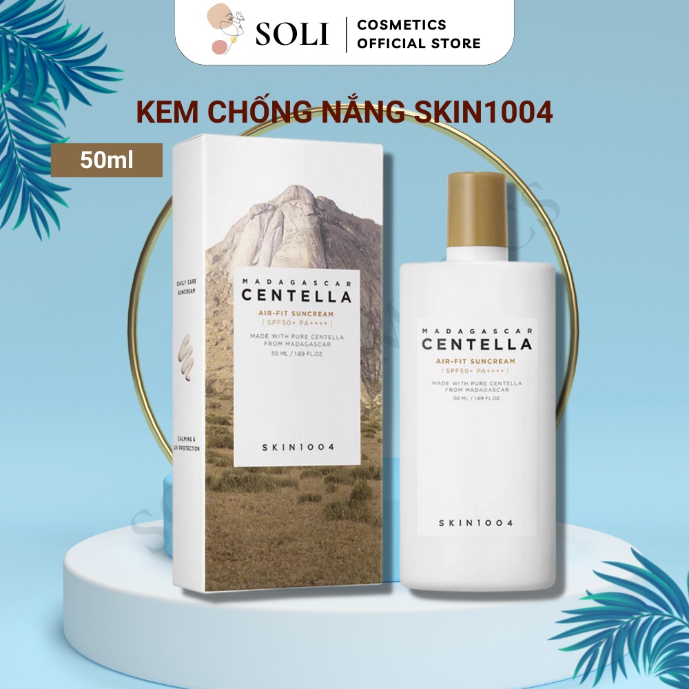 Kem chống nắng Skin1004 kiềm dầu, kem chống nắng cho da nhạy cảm, kem chống nắng dưỡng ẩm SPF 50+/PA++++ 50ml