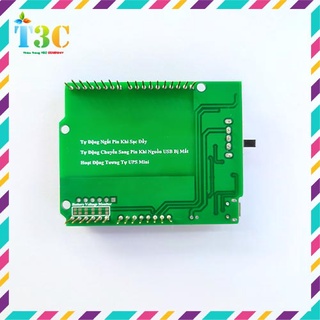 Arduino Shield Boost Power, Pin Dự Phòng