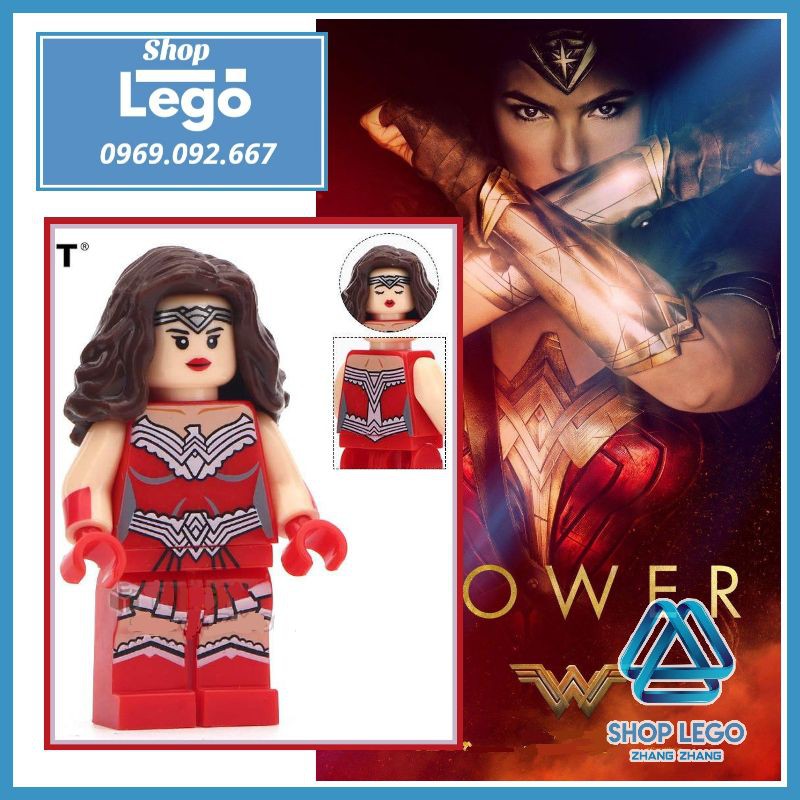 Xếp hình mô hình Wonder Woman Santa Siêu anh hùng nữ chiến binh Justice League Minifigures WM533 WM6024