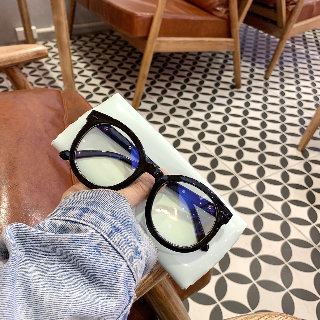 Gọng kính viền dày dáng tròn to phong cách ulzzang cho nam nữ | BigBuy360 - bigbuy360.vn