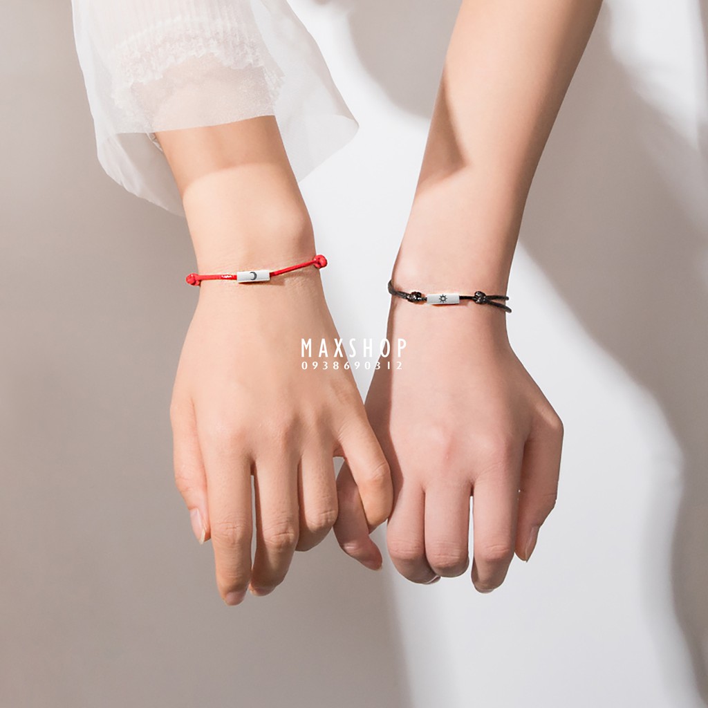 Vòng đôi nam châm SUN - MOON, Vòng cặp Mặt trăng và mặt trời Couple Nam nữ