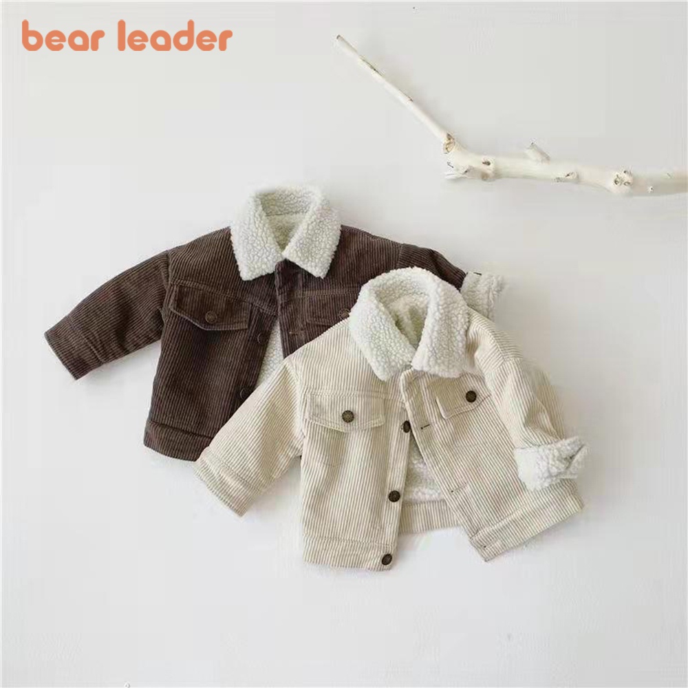 Áo khoác BEAR LEADER AM2227 vải nhung dày giữ ấm thời trang thu đông dành cho trẻ em