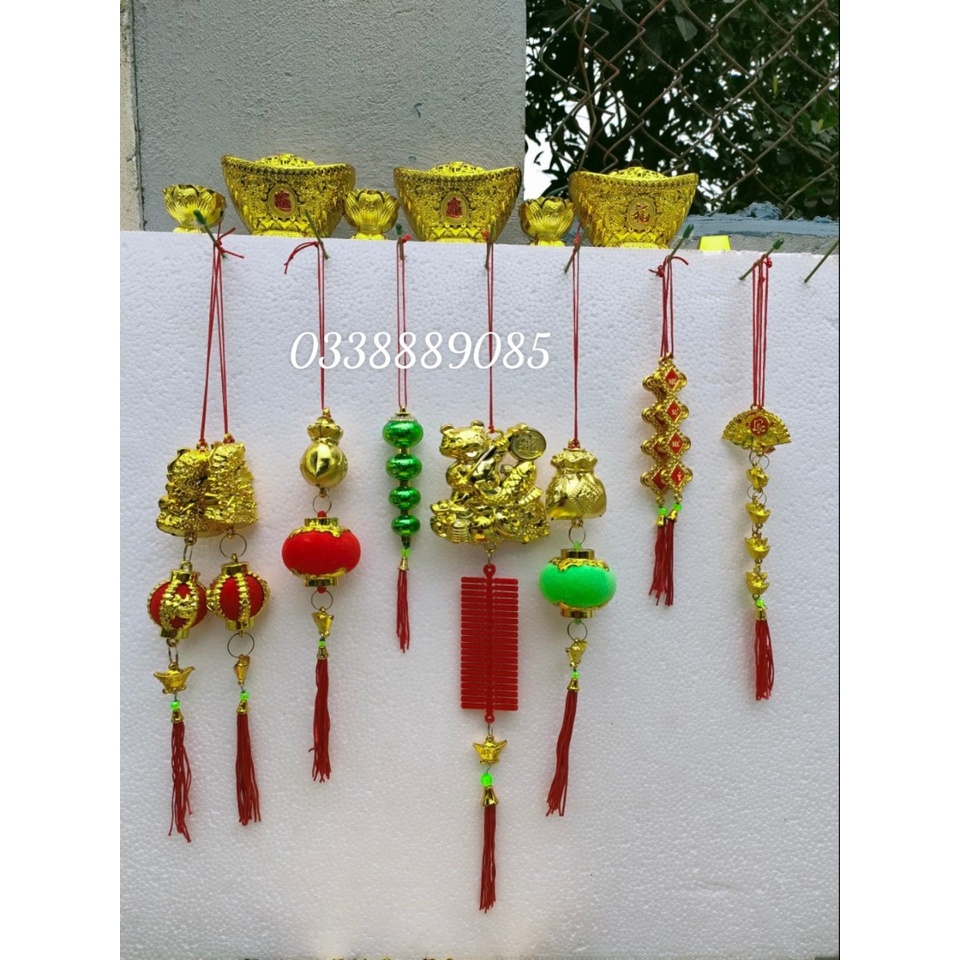 Các mẫu khánh niễn treo tết 2022, treo cửa, cây đào, cây quất...