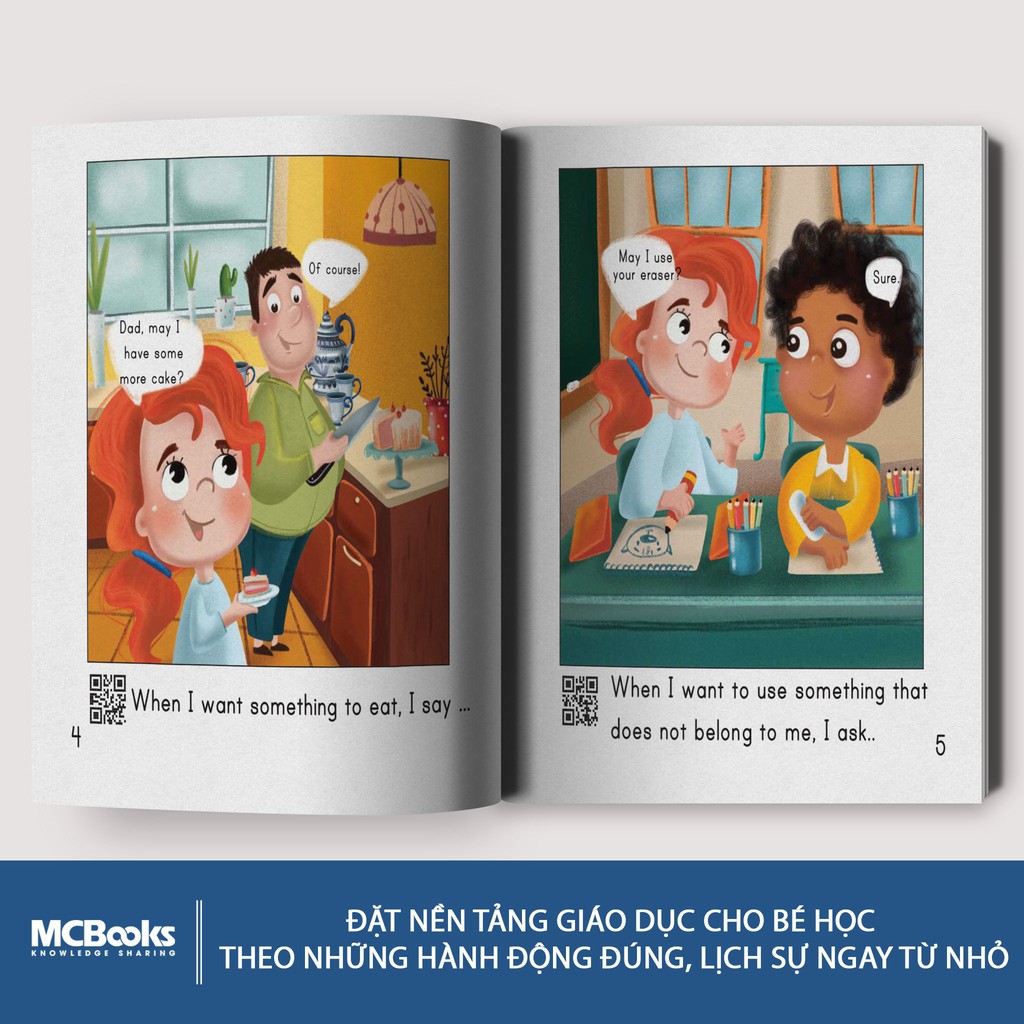 Sách Being polite – May I – Giỏi Tiếng Anh Vui Ứng Xử MCBooks