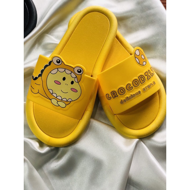 Dép Quai Ngang In Khủng Long Đế Tròn 15T012