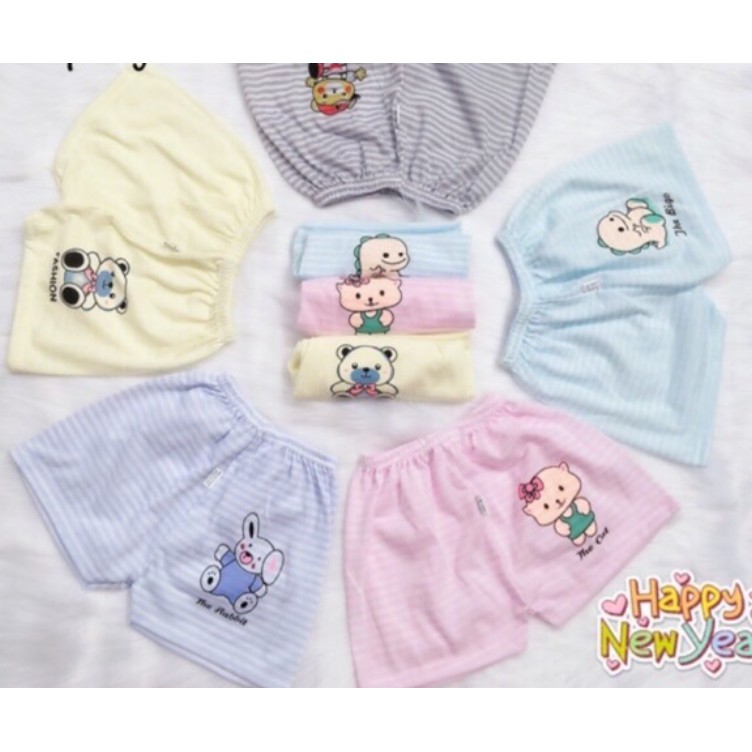 QUẦN CHỤC ĐÙI COTTON KẺ CHO BÉ