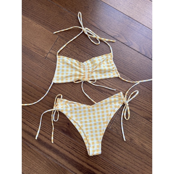 Jeune Bikini - Hoạ tiết kẻ vàng