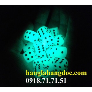 Xí ngầu xúc xắc dạ quang 14mm, phát sáng trong đêm độc đáo & tiện dụng