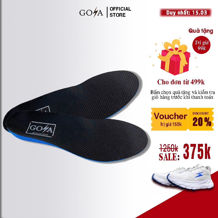 Lót Giày Thể Thao Chính Hãng Goya Êm Mềm Thấm Hút Mồ Hôi Mat-xa Chân