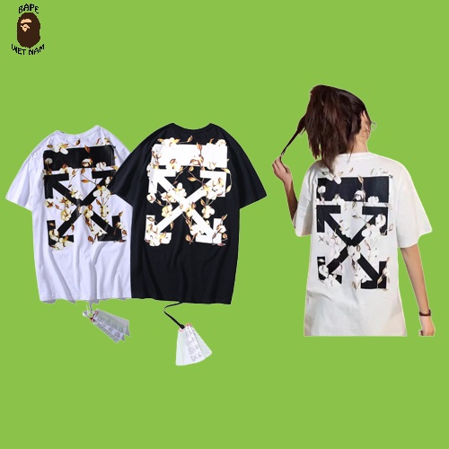 Áo thun Off White, Áo tee Off White SS2022 in hình, chất liệu Cotton, 2 màu đen, trắng BapeVN