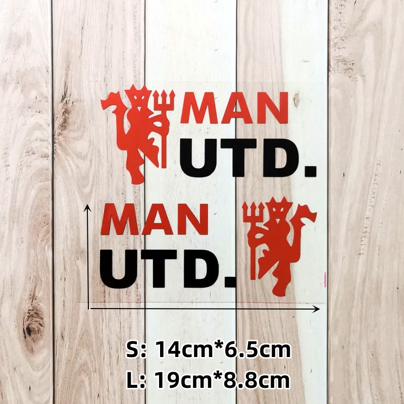 Miếng Dán Trang Trí Gương Chiếu Hậu Xe Hơi Hình Manchester United Red Devils Phản Quang Độc Đáo