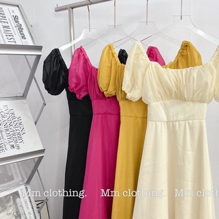 Váy tơ dáng dài buộc nơ lưng