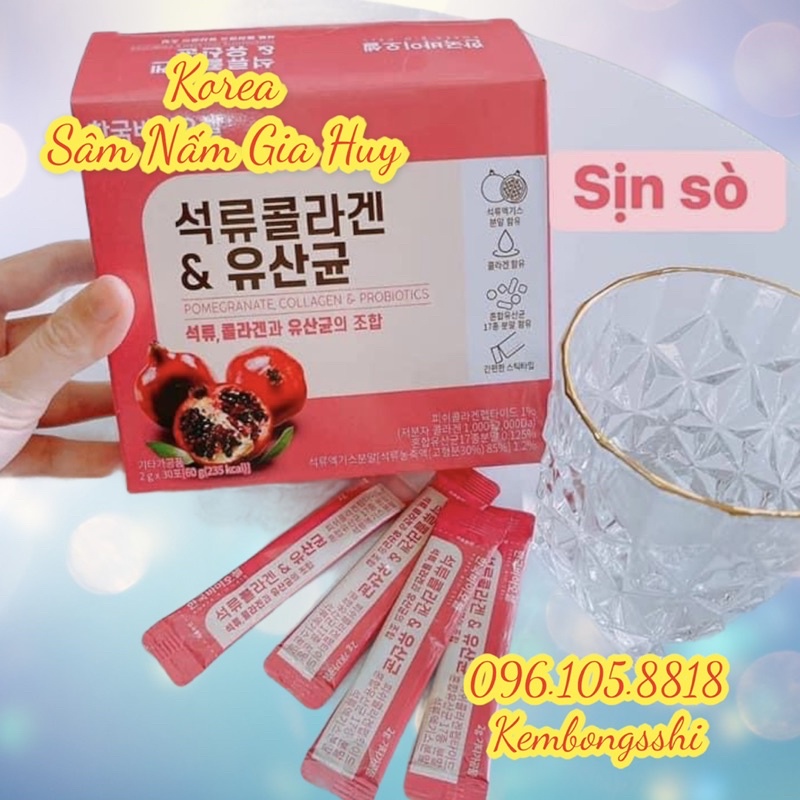 COLLAGEN Lựu, Lựu Hoa Nghệ Tây HÀN QUỐC - THẦN DƯỢC GIÚP DA CĂNG MỌNG TỪ BÊN TRONG