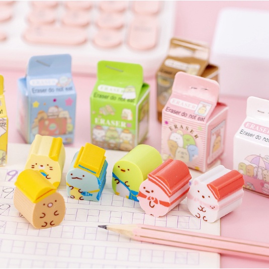 Tẩy sumikko hộp sữa T108 gôm cute dễ thương
