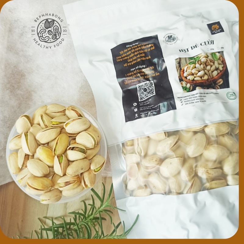 Hạt Dẻ Cười Không Tẩy Trắng Mỹ, Pistachio, Loại 1, Giòn Ngon Giá Tốt Bếp Nhà Bống 500gr