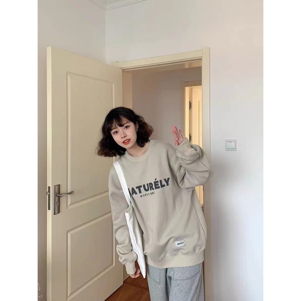 Áo Nỉ Sweater Naturély, Nam Nữ Form Rộng Unisex, Chất Nỉ Bông 100%Cotton Dày Dặn, Hoodie phong cách Hàn Quốc 2021 | BigBuy360 - bigbuy360.vn