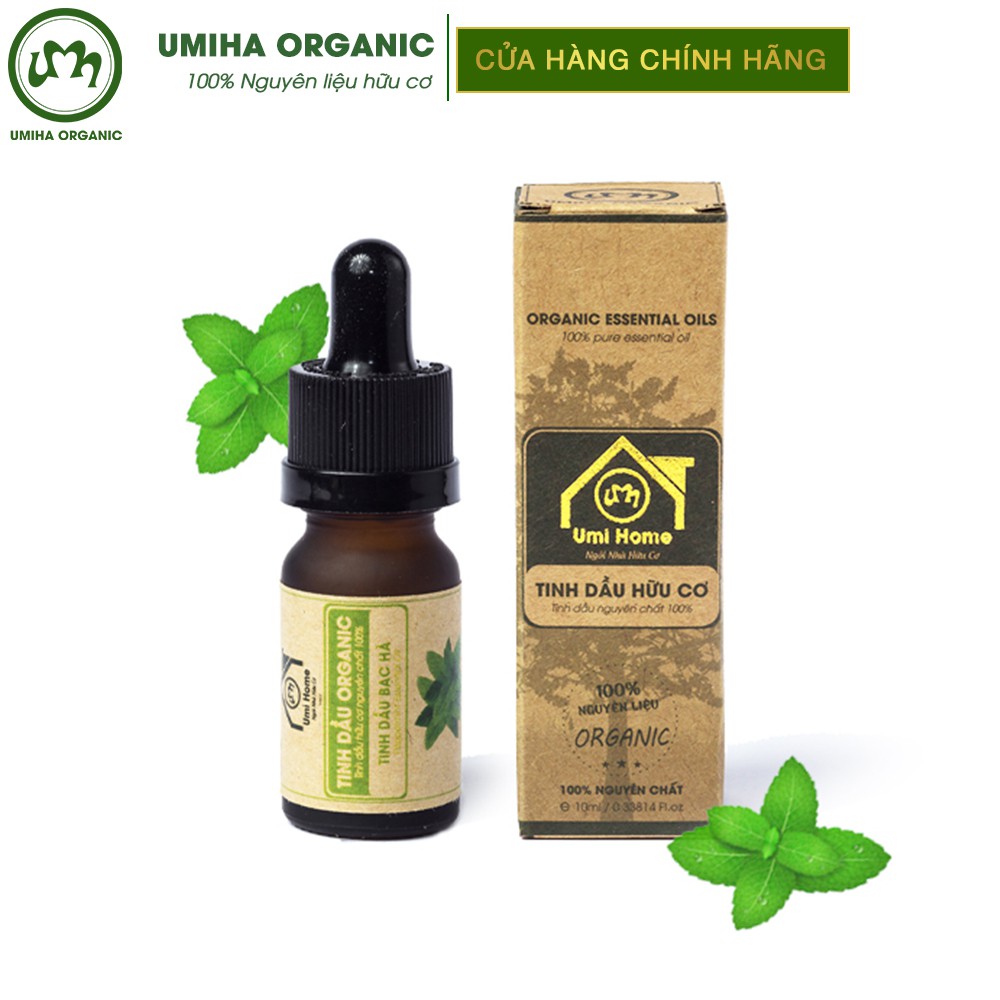 Tinh dầu Bạc Hà hữu cơ UMIHA nguyên chất | Pepermint Essential Oil 100% Organic 10ml