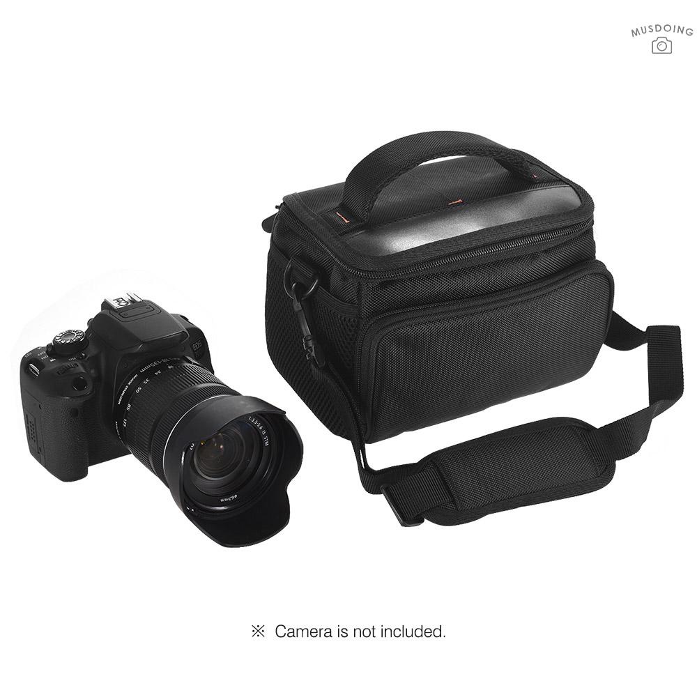 ღ  Portable Messenger Camera Bag Case Pouch with Removable Shoulder Strap Separate Pad Side Pockets Moistureproof & Shakeproof for Andoer 4K Camcorder DV Sony A7/NEX Series Canon M Series