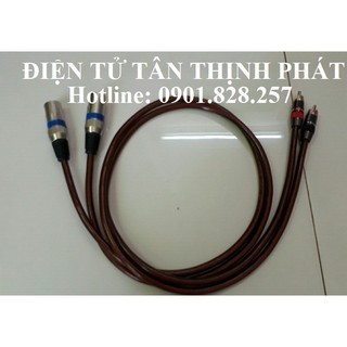 Cặp dây jack canon đực ra av bấm sẵn 2 đầu dài 1m