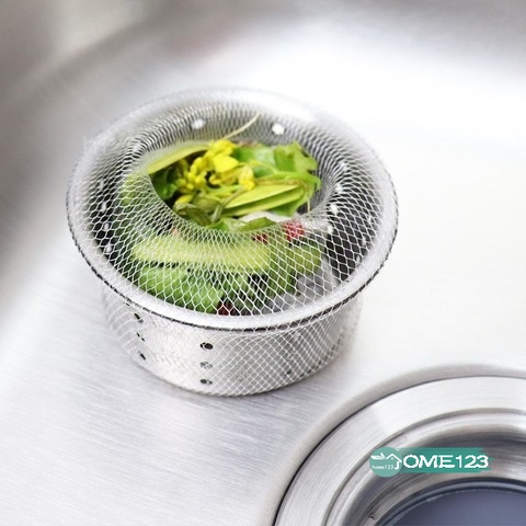 Set 100 túi lưới lọc bồn rửa dùng một lần nhiều kích cỡ cho nhà bếp