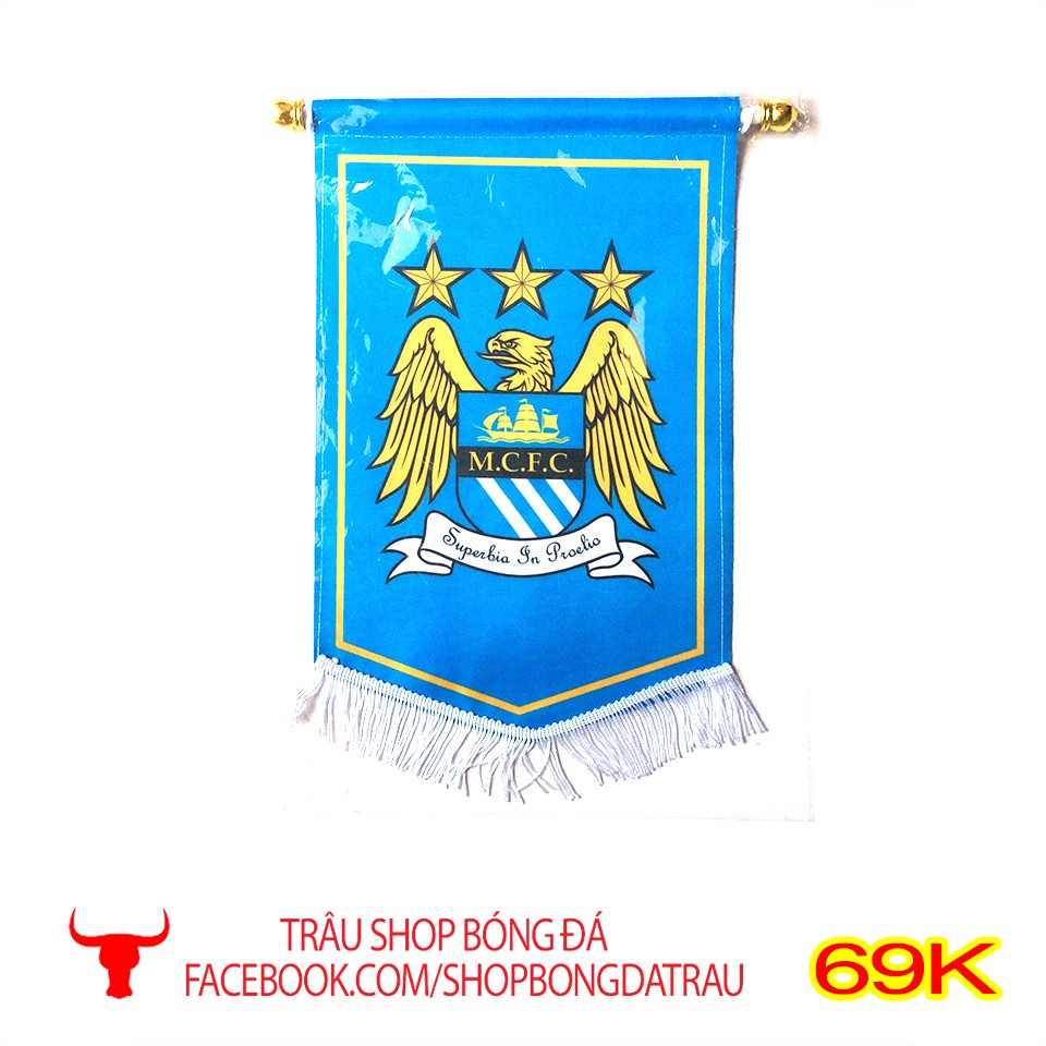 Cờ lưu niệm - các câu lạc bộ bóng đá Manchester, Arsenal, Chelsea, Barca, Real, Liverpool - Trâu shop
