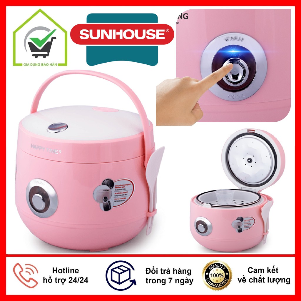 Nồi Cơm Điện SUNHOUSE HAPPY TIME HTD8521 Dung tích 1.8L - Hàng Chính Hãng