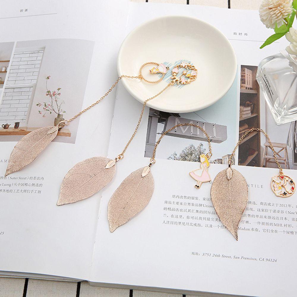 PISTA Bookmark Hình Chiếc Lá Phong Cách Retro