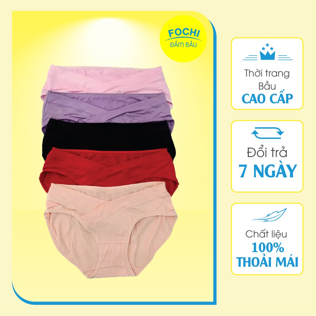 Quần Lót Nữ Cho Bà Bầu Cạp Chéo Cotton Thái FOCHI Bigsize Kháng Khuẩn Co Giãn 4 Chiều Thoáng Mát Thấm Hút Mồ Hôi QLB006 | BigBuy360 - bigbuy360.vn