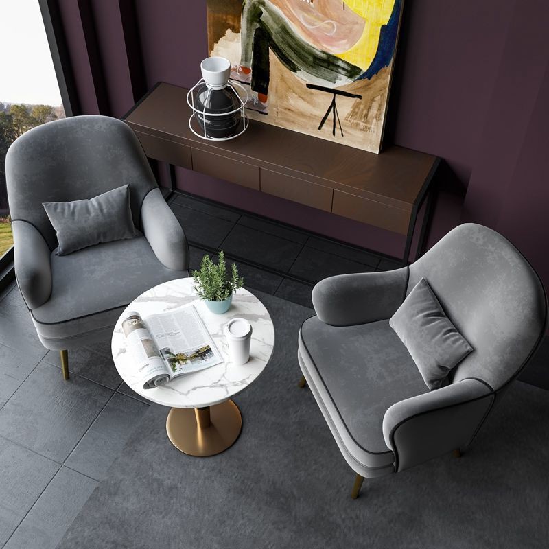 Bàn ghế đàm phán Bắc Âu kết hợp thẩm mỹ viện bán hàng sofa đơn văn phòng khách sang trọng hiện đại tiếp tròn nhỏ