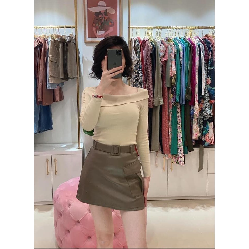 Chân váy da Sin.say