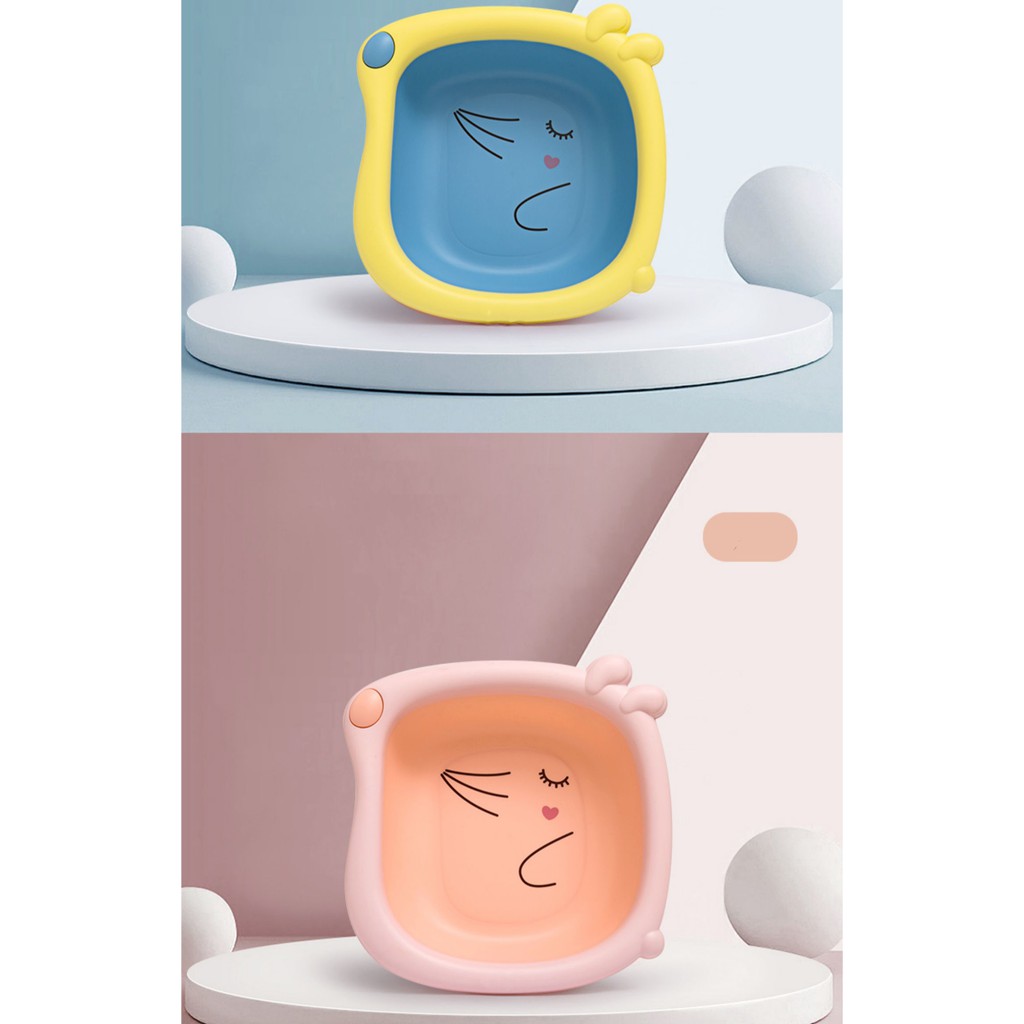 Chậu Tắm, Rửa Mặt Cho Bé Hình Thú Hoạt Hình, Shop Bố Sam, Chậu Hoạt Hình Tắm Gội Rửa Mặt Cho Bé, An Toàn Chất Lượng Tốt