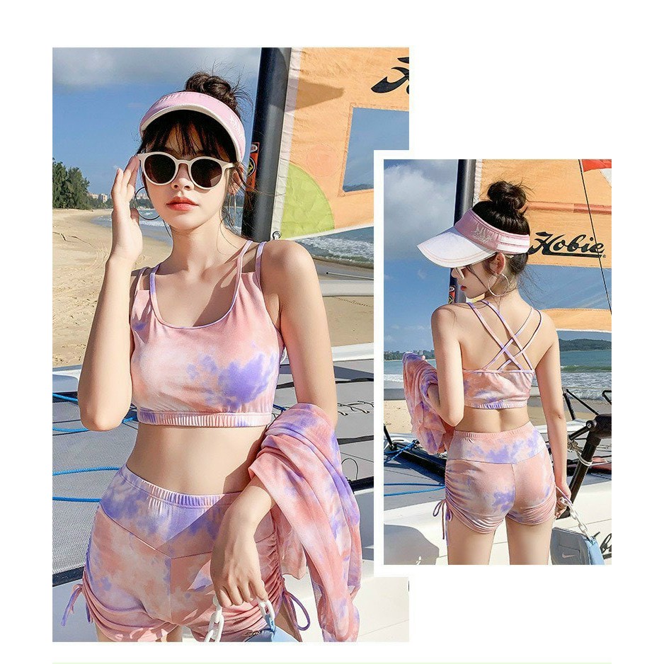 Bikini Áo Tắm Đồ Bơi Set Tập Thể Thao Cho Nữ Ba Món Kín Đáo | BigBuy360 - bigbuy360.vn