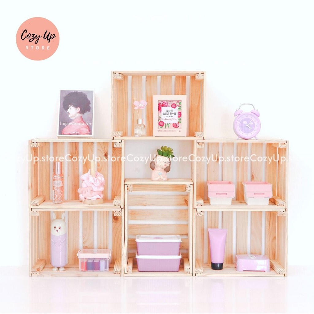 [Mã LIFE1404ALL50K giảm 10% đơn 200K] HỘP GỖ TRANG TRÍ DECOR- HỘP PALLET GỖ THÔNG