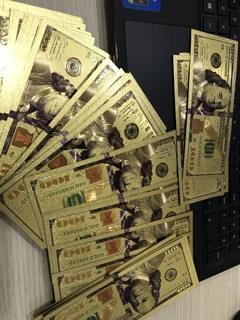 Tờ tiền 100$ mạ vàng