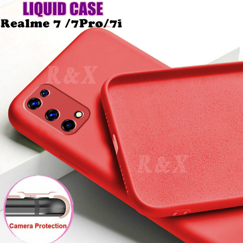 Ốp Điện Thoại Silicon Chống In Vân Tay Cho Realme 7 Pro 7 7i C17 C11 C12 6i 6pro 5i 5pro C3 C2 Xt